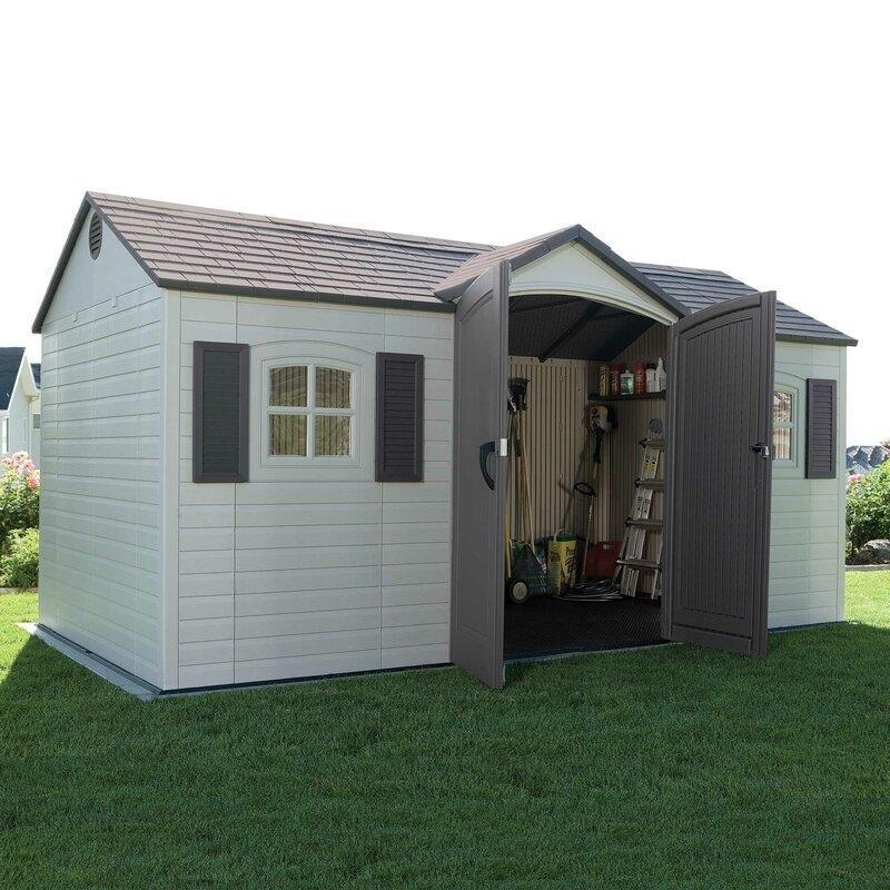 Side Entry 15 ft. W x 8 ft. D Plastic Storage Shed - Online Shop