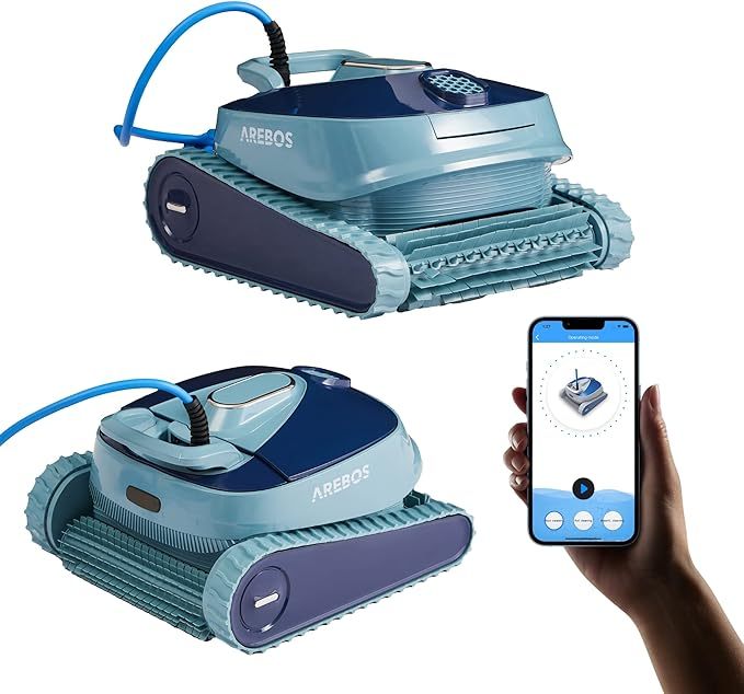 Arebos Automatic Pool Robot | Pool Cleaner for Wall, Floor and Waterline - Up to 100 m³ - APP Controlled - 3 Modes - Online Shop