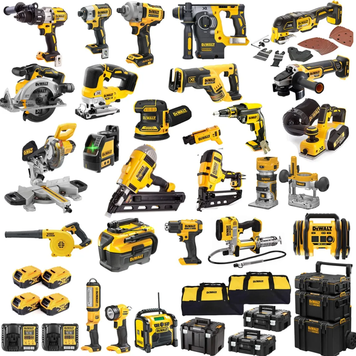 DEWALT DEWKIT25A POWER TOOL KIT 4 X 18V X 5AH LITHIUM BATTERIES 25PCE - Online Shop