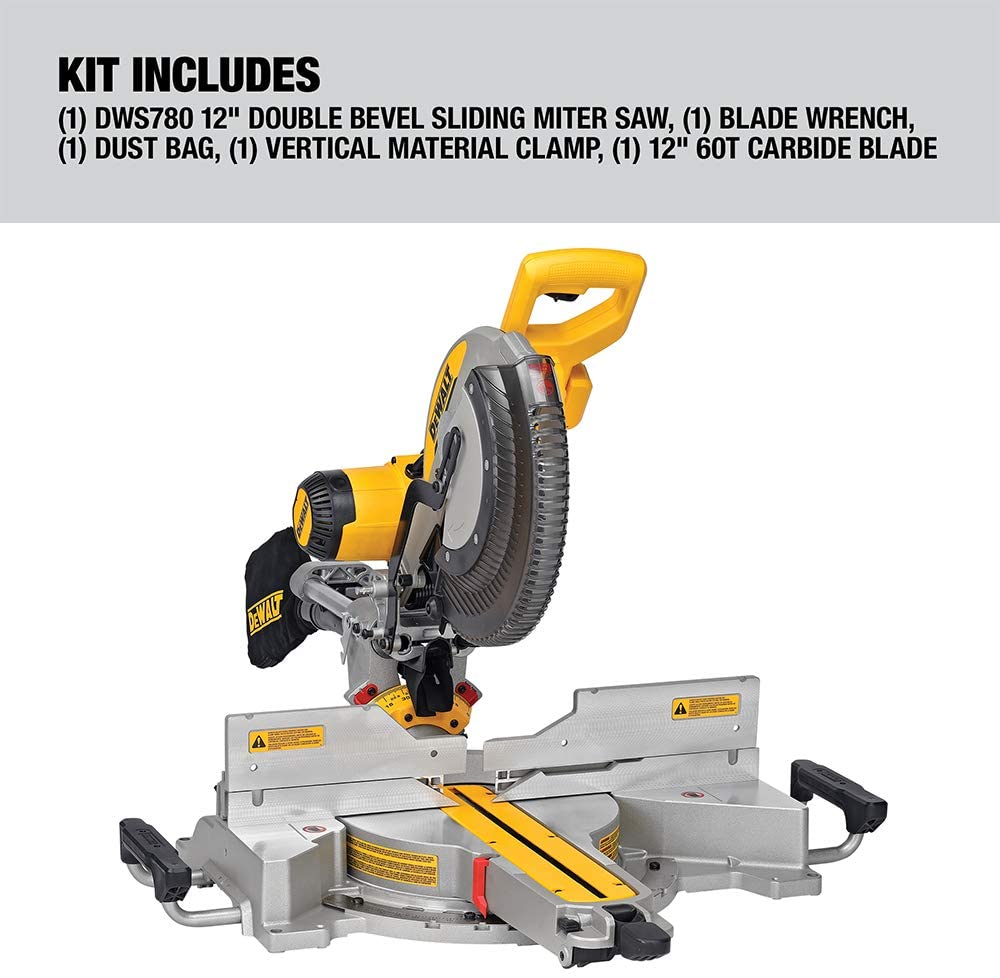 DEWALT DWS780 12 Sliding Compound Miter Saw Plus DWX723-XE 3.8m Extendable Stand Two Piece Bundle - Online Shop