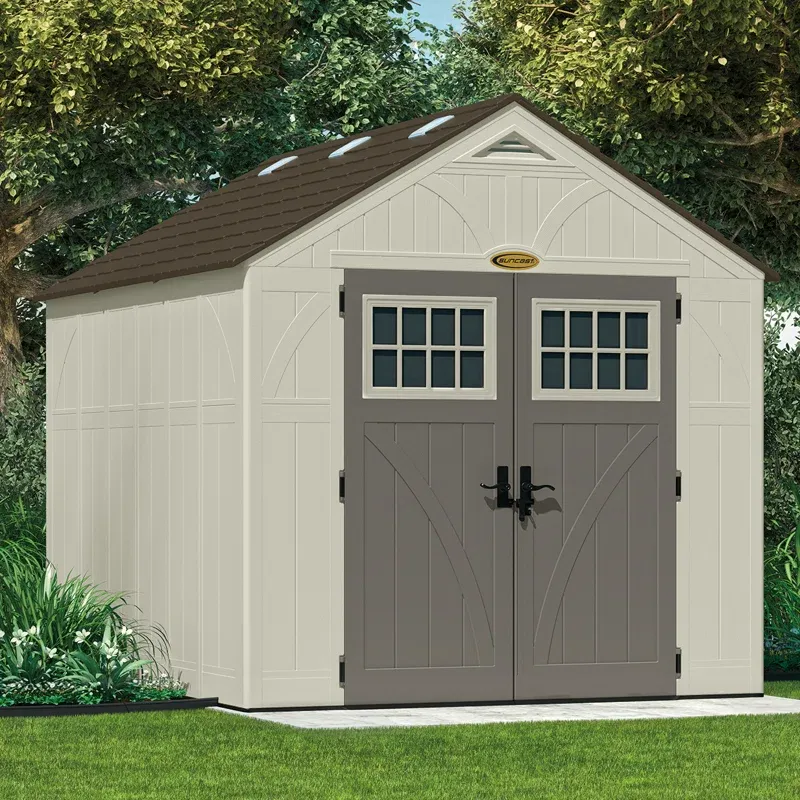 Suncast Outdoor Vanilla Resin Storage Shed - Online Shop