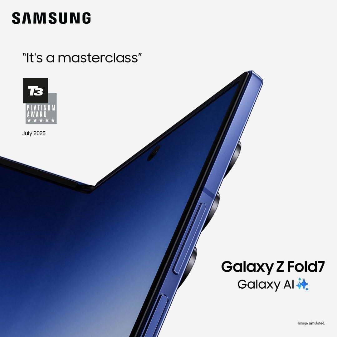 Samsung Galaxy Z Fold7 – Ultra Thin Foldable Phone, 200MP Camera, Large Screen, 12GB RAM, 4400mAh Battery, Jetblack, 3-Year Samsung Warranty - Online Shop