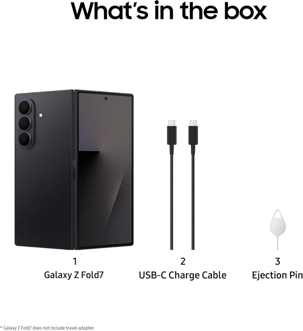 Samsung Galaxy Z Fold7 – Ultra Thin Foldable Phone, 200MP Camera, Large Screen, 12GB RAM, 4400mAh Battery, Jetblack, 3-Year Samsung Warranty - Online Shop