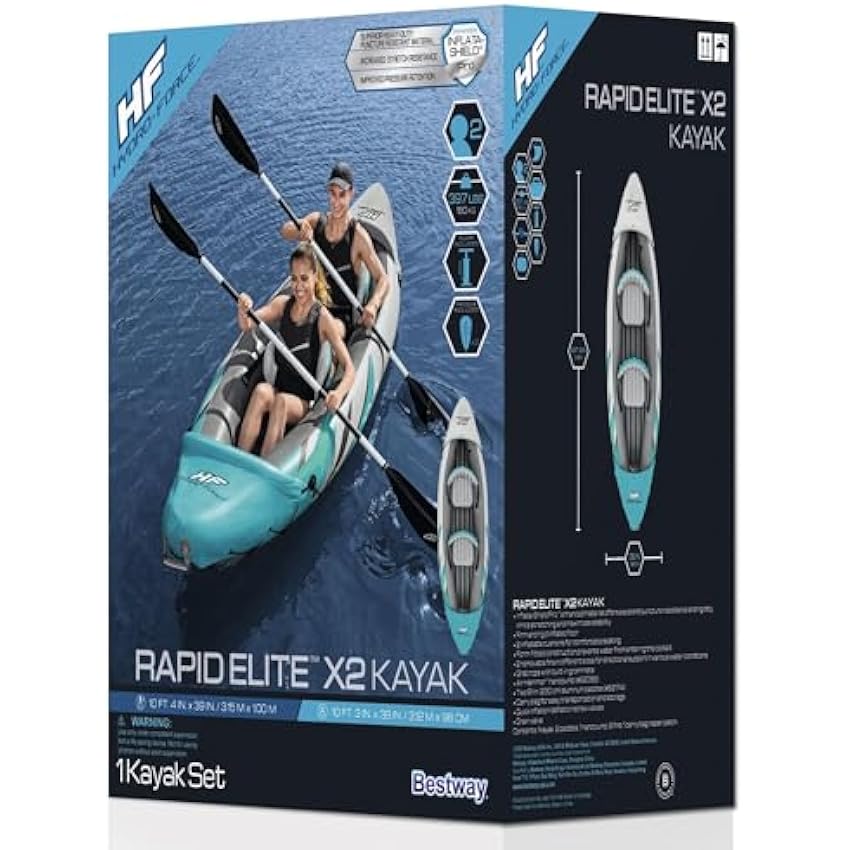 Bestway Hydro Force Inflatable Kayak Set | Includes Seat, Paddle, Hand Pump, Storage Carry Bag | Great for Adults, Kids and Families - Online Shop