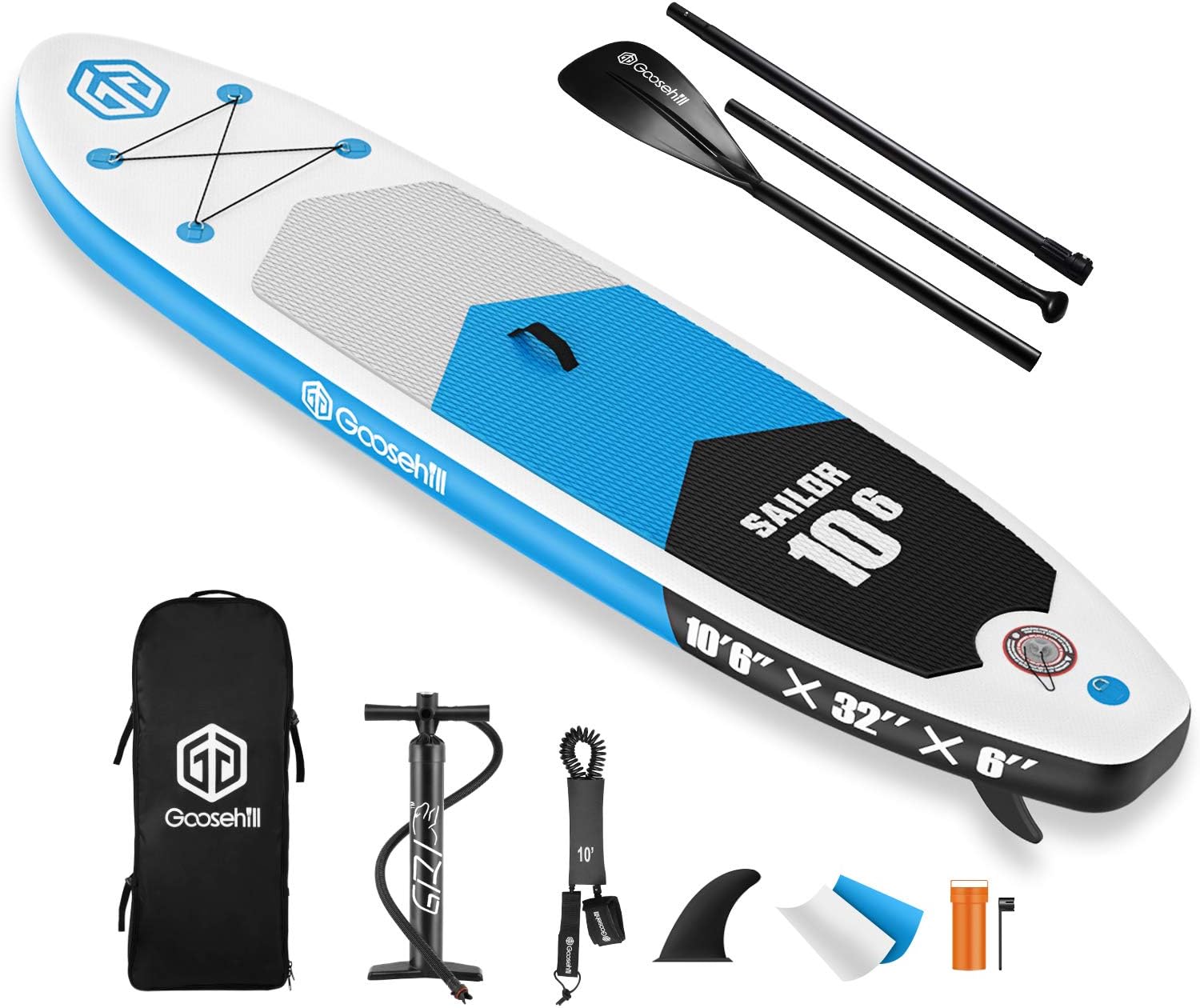Goosehill Inflatable Stand Up Paddle Board, Premium SUP Package, 10' Long 32 Wide 6 Thick, Patterns Open for Customization - Online Shop