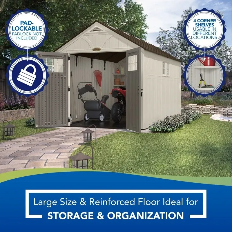 Tremont 8 ft. W x 13 ft. D Plastic Storage Shed - Online Shop