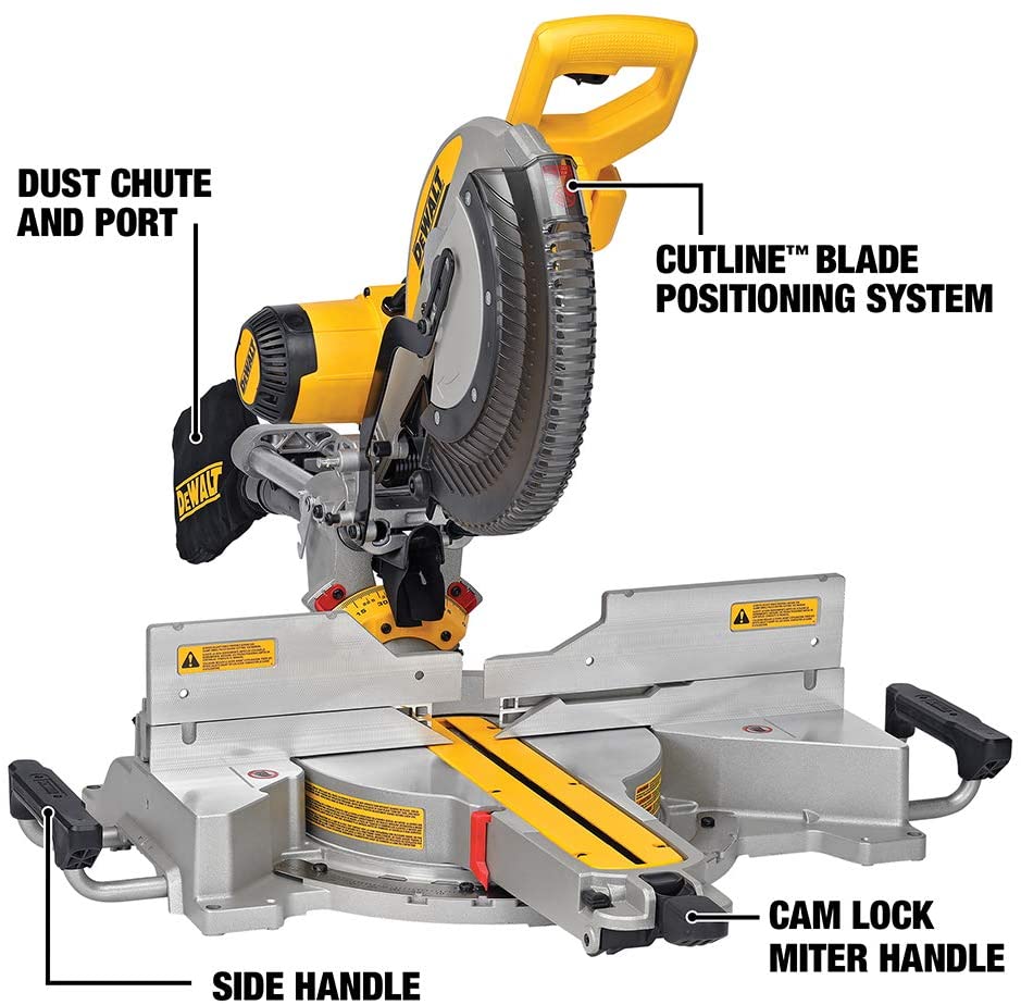 DEWALT DWS780 12 Sliding Compound Miter Saw Plus DWX723-XE 3.8m Extendable Stand Two Piece Bundle - Online Shop