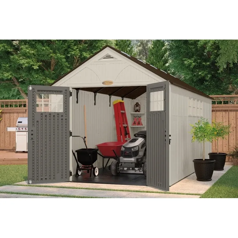 Tremont Outdoor 8'W x 16'D Plastic Storage Shed - Online Shop