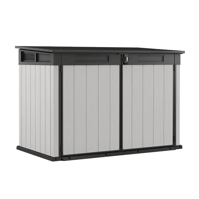 Premier Jumbo 4' 7.5 wide x 2' 8.3 deep resin horizontal trash shed - Online Shop