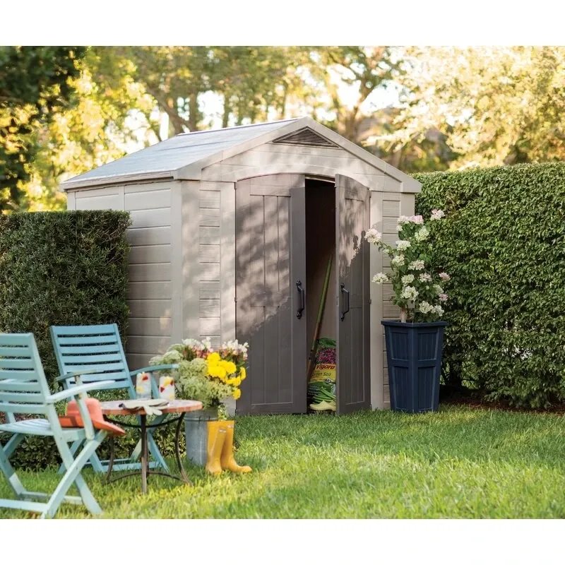 Factor 8 ft wide x 6 ft deep plastic storage shed - Online Shop