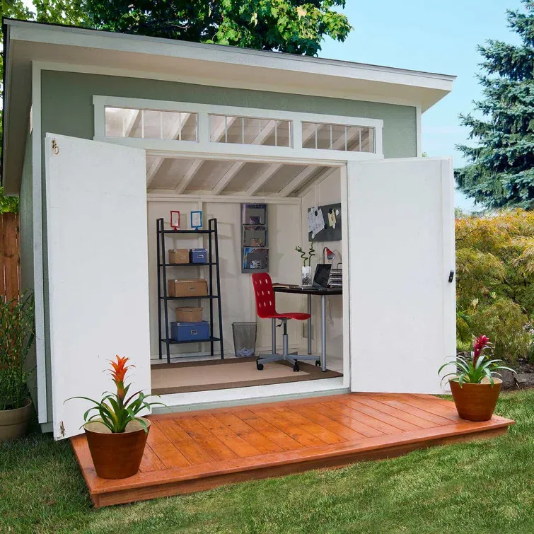 Olympia Do-it Yourself 7.5 ft. W x 10 ft. D Manufactured Wood Storage Shed - Online Shop