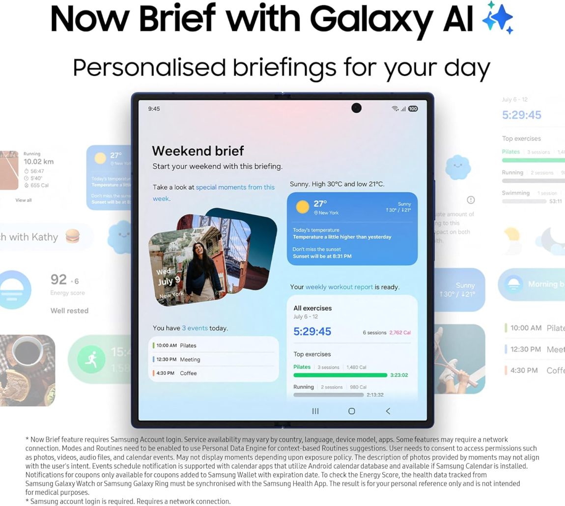 Samsung Galaxy Z Fold7 – Ultra Thin Foldable Phone, 200MP Camera, Large Screen, 12GB RAM, 4400mAh Battery, Jetblack, 3-Year Samsung Warranty - Online Shop