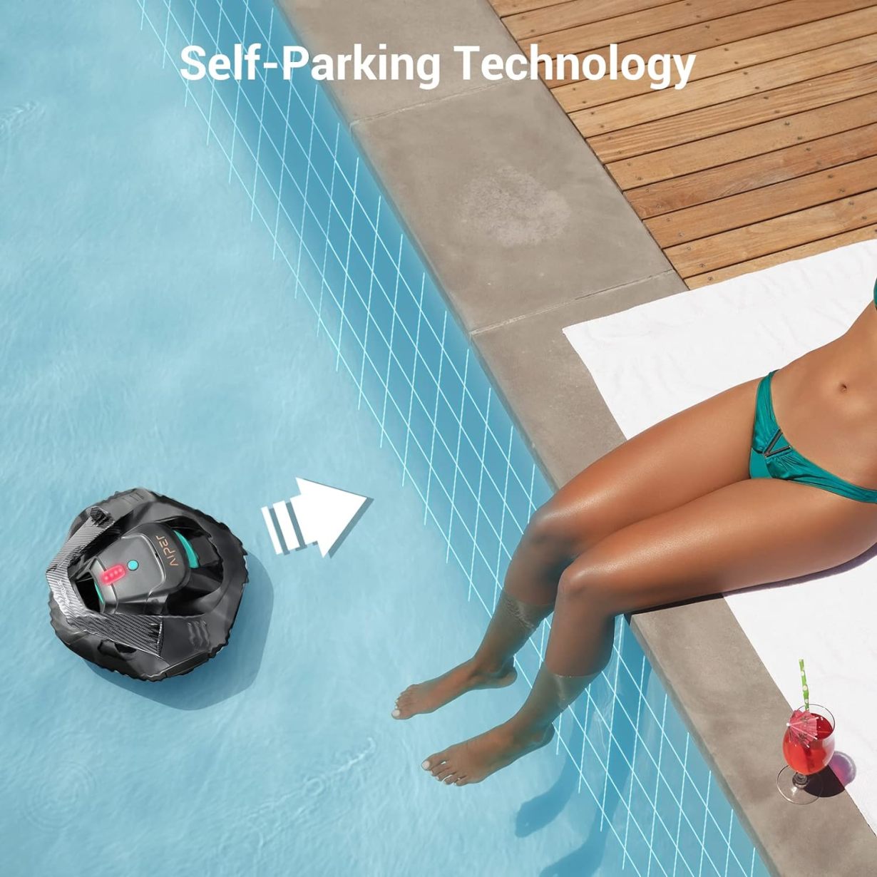 AIPER Pool Robot, Pool Vacuum with 90 Minutes Runtime, Pool Cleaner with Dual Drive Motor, Cordless, Ideal for Pools Under 80 Square Meters - Online Shop