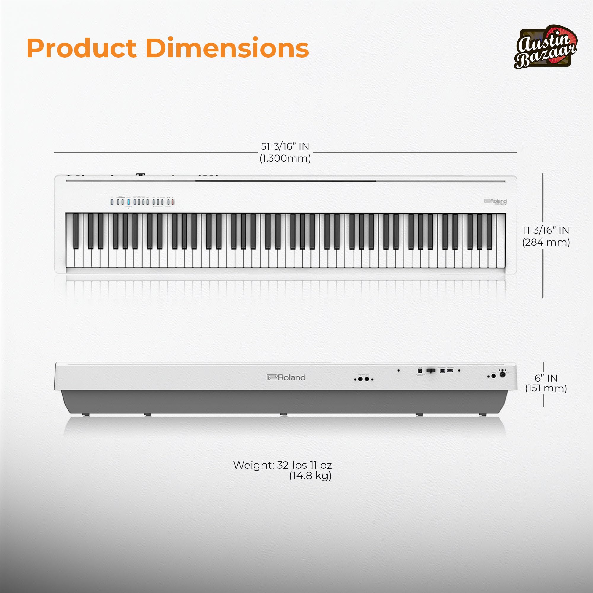 Roland FP-10 Digital Piano - Black Bundle with KSC-FP10 Stand, Bench, Sustain Pedal, Instructional Book, Online Lessons, Instructional DVD, and Austin Bazaar Polishing Cloth - Online Shop
