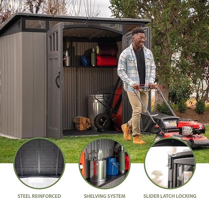 Lifetime 8 x 5 Ft. Modern Outdoor Storage Shed - Online Shop