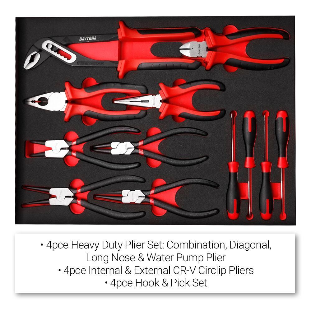 Daytona 655 Piece Mechanical Tool Set with 43 12 Drawer Red Roller Cabinet - Online Shop
