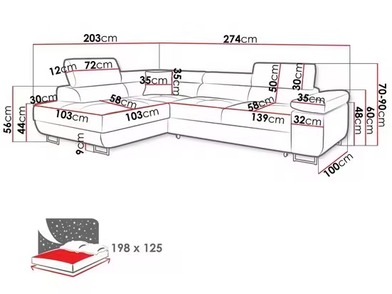 Torezio corner sofa - Online Shop