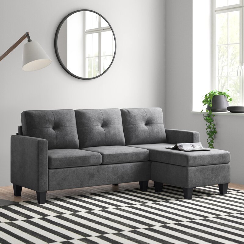 Almendarez 77′′ Wide Reversible Modular Sofa & Chaise With Ottoman - Online Shop