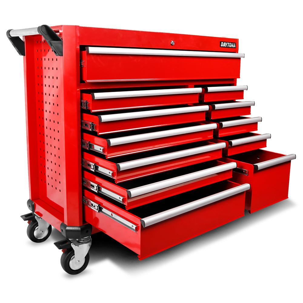 Daytona 655 Piece Mechanical Tool Set with 43 12 Drawer Red Roller Cabinet - Online Shop