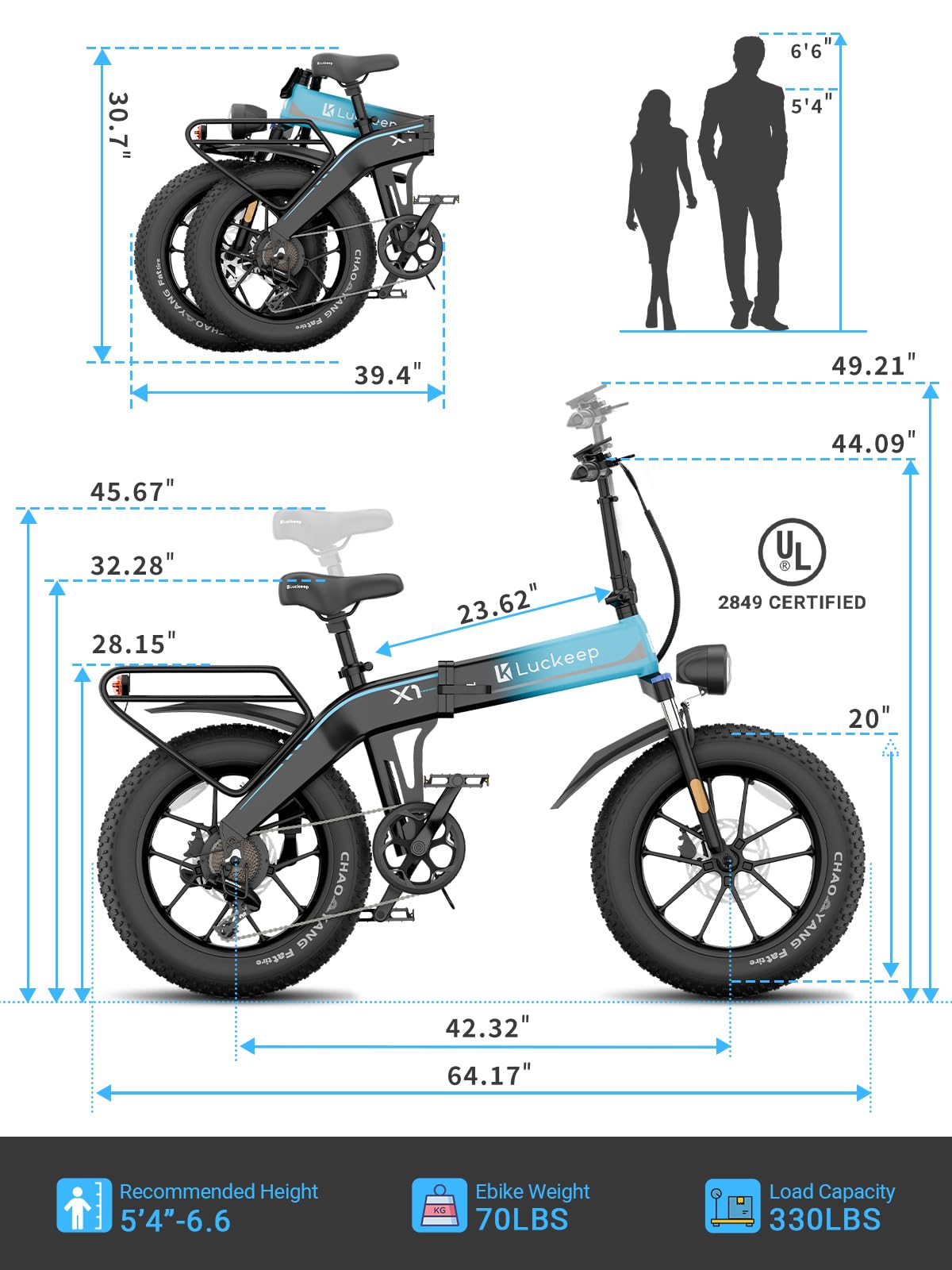 Folding Electric Bike for Adults 1500W Peak Motor, 28MPH 60 Miles,720WH Battery 20 x 4.0 Fat Tire Foldable Ebikes for Adults NFC/Anti-Theft/Hydraulic Brakes E-Bbike Commuter Men - Online Shop