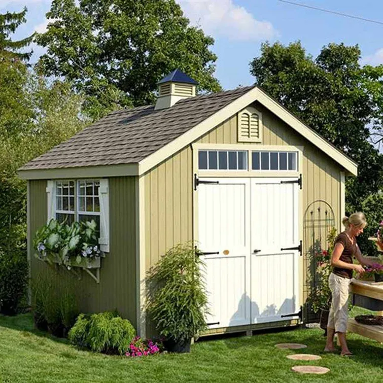 Colonial Williamsburg 10' wide x 16' deep solid and faux wood storage shed - Online Shop