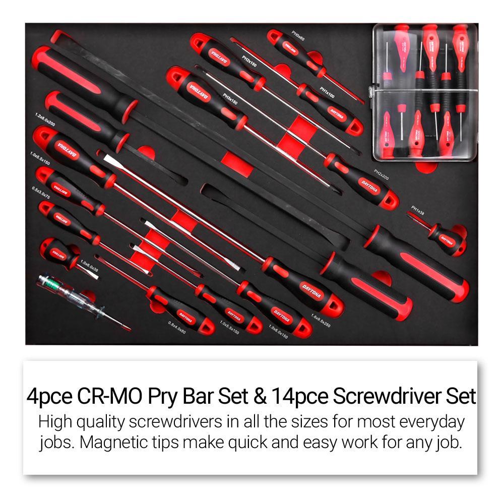 Daytona 655 Piece Mechanical Tool Set with 43 12 Drawer Red Roller Cabinet - Online Shop