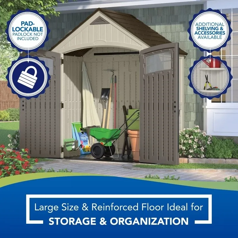 Cascade 7 ft. W x 4 ft. D Plastic Storage Shed - Online Shop