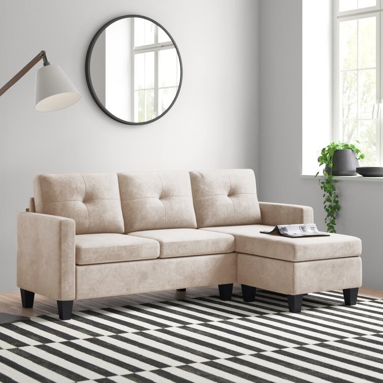 Almendarez 77′′ Wide Reversible Modular Sofa & Chaise With Ottoman - Online Shop