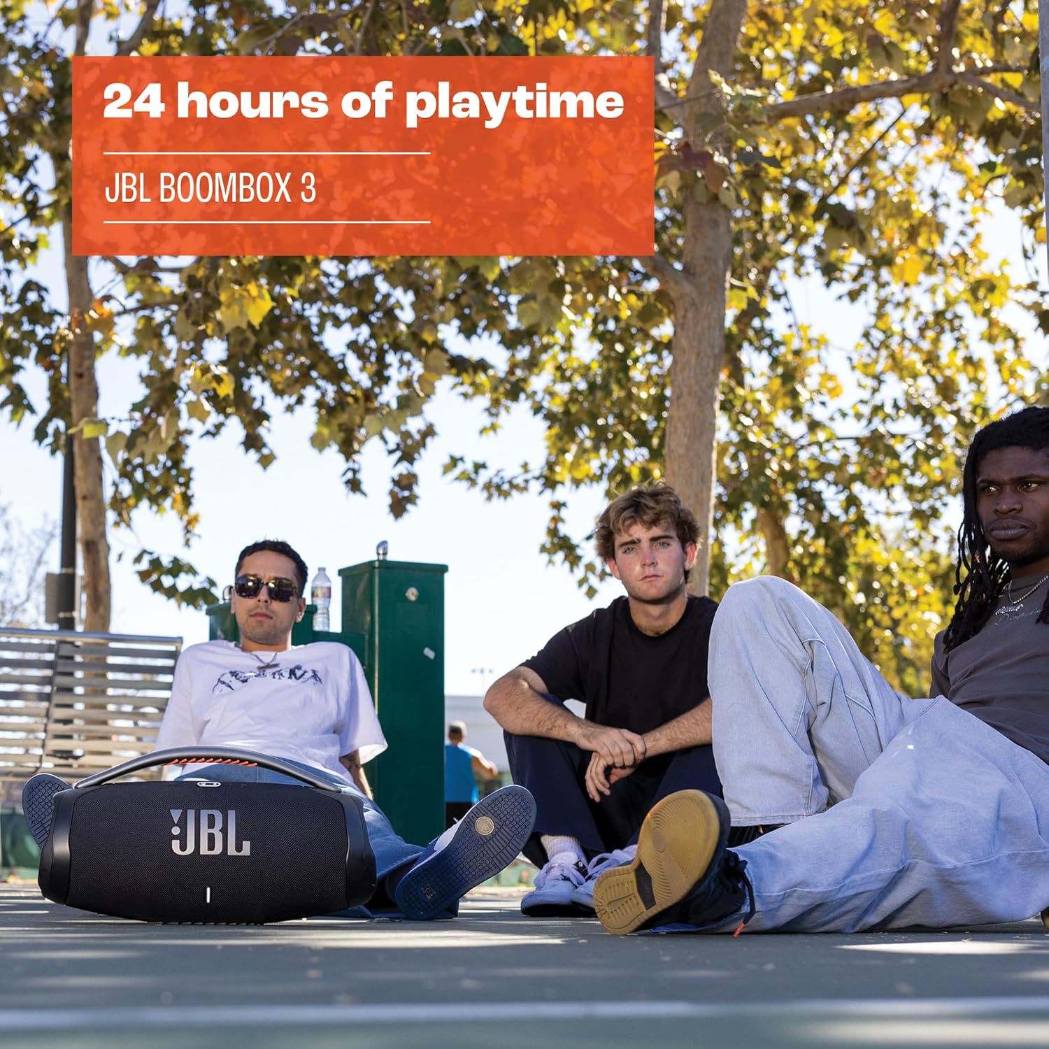 JBL Boombox 3 Black Portable Bluetooth Speaker with Massive Sound, Deepest Bass, IPX7 Waterproof, 24H Playtime, PartyBoost - Online Shop