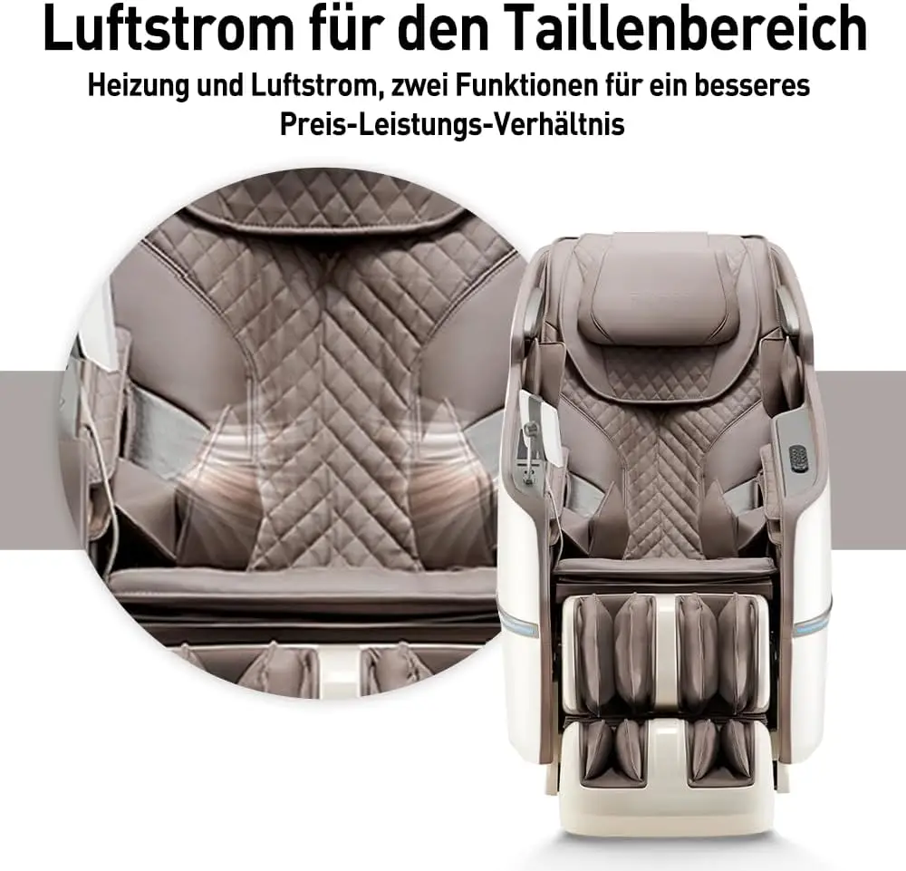 ROTAI Massage Chair. Full Body Zero Gravity SL Track Shiatsu Massage Chair with Heating. Bluetooth. Foot Roller. Calf Kneading Massage - Online Shop