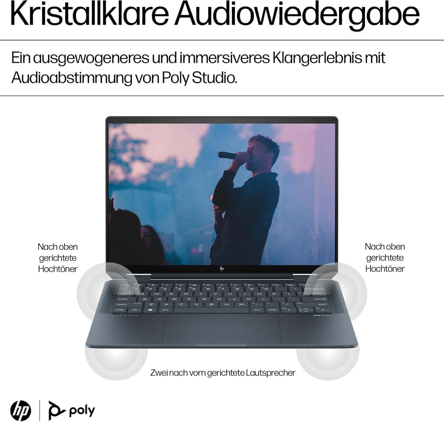 HP Spectre x360 2-in-1 Convertible Laptop | Intel Core Ultra 7 155H with Integrated AI | 16 Inch WQXGA IPS Touchscreen | 16GB RAM | 1TB SSD | Intel Arc Graphics | Win11 | QWERTZ Copilot Key - Online Shop