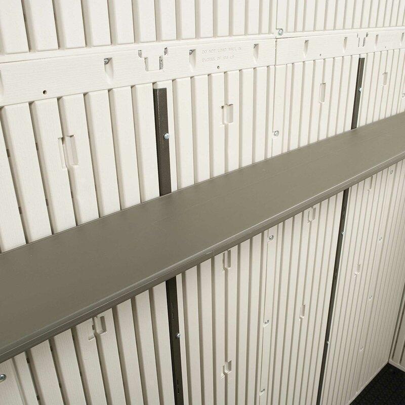 Dual Entry 15 ft. W x 8 ft. D Plastic Storage Shed - Online Shop