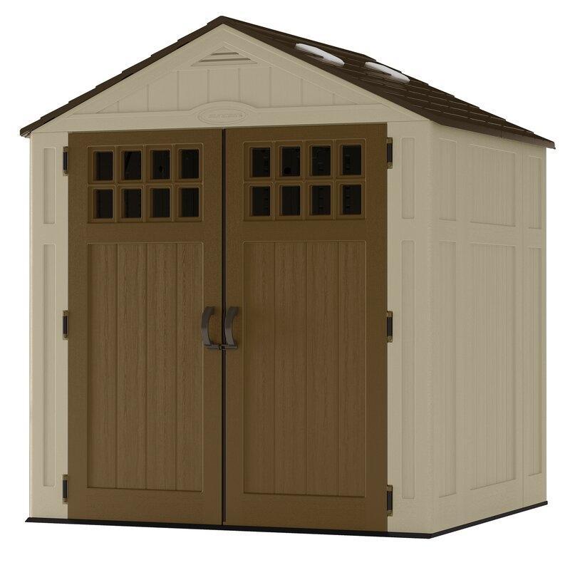 6 ft. 3 in. W x 5 ft. 6 in. D Resin Storage Shed - Online Shop