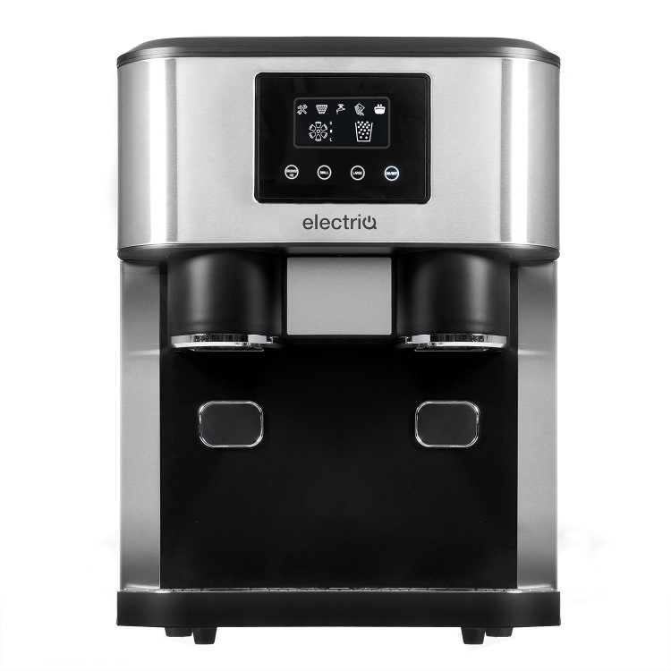 electriQ Countertop Ice Maker with Ice Crusher and Water Dispenser, Stainless Steel/Black - Online Shop