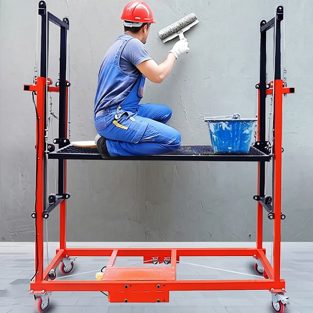 Foldable Electric Lift Scaffolding (Load 1000Kg) - Online Shop