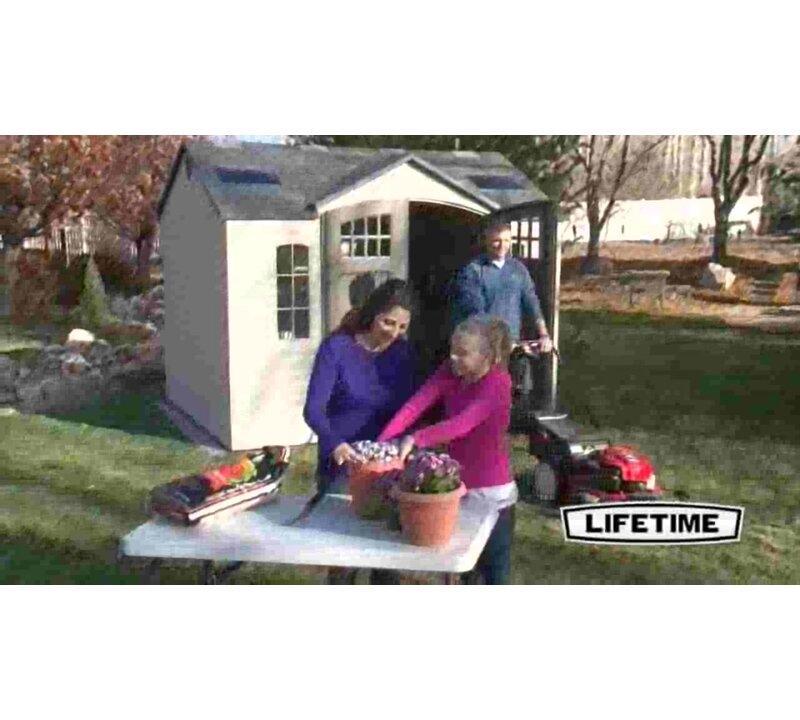 Dual Entry 15 ft. W x 8 ft. D Plastic Storage Shed - Online Shop