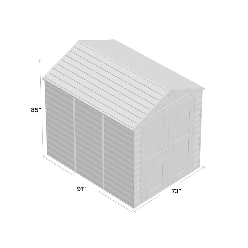 Skylight 6' wide x 8' deep plastic storage shed - Online Shop