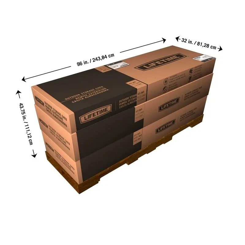 Double entry 15' wide x 8' deep plastic storage shed - Online Shop
