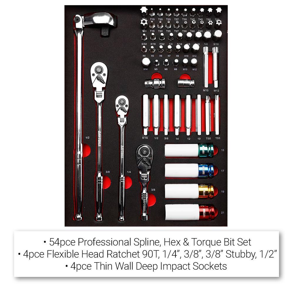Daytona 655 Piece Mechanical Tool Set with 43 12 Drawer Red Roller Cabinet - Online Shop