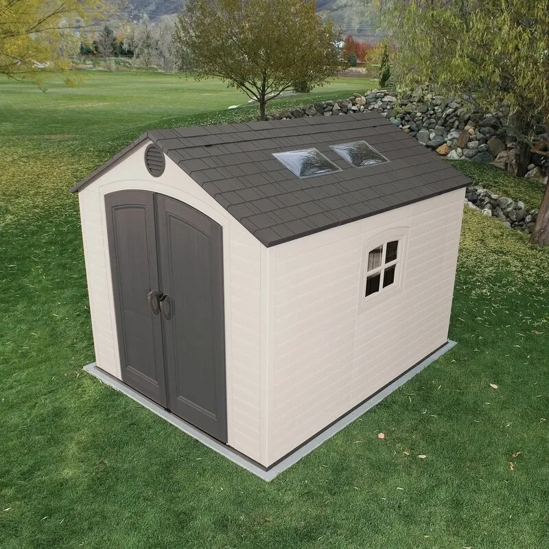 8 feet. Width x 10 feet. D plastic traditional storage shed - Online Shop