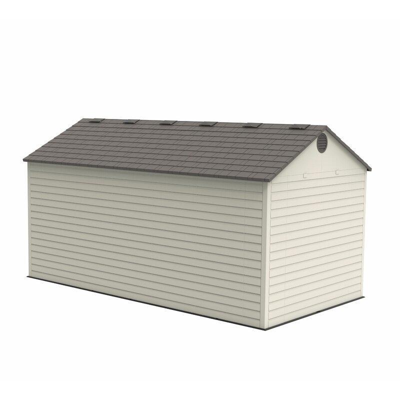 Dual Entry 15 ft. W x 8 ft. D Plastic Storage Shed - Online Shop