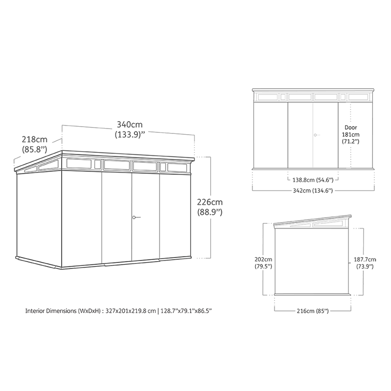 keter Cortina 11x7 Storage Shed - Online Shop