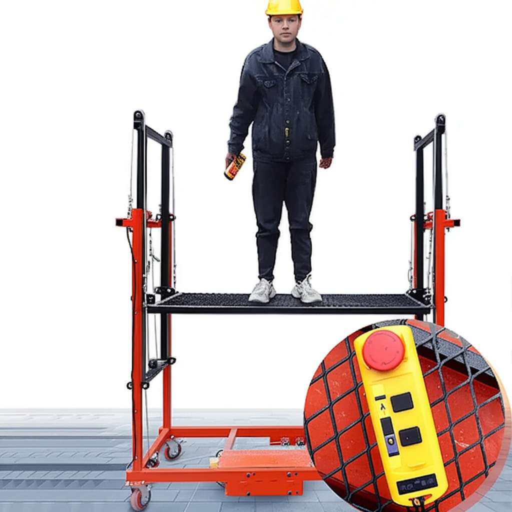 Foldable Electric Lift Scaffolding (Load 1000Kg) - Online Shop