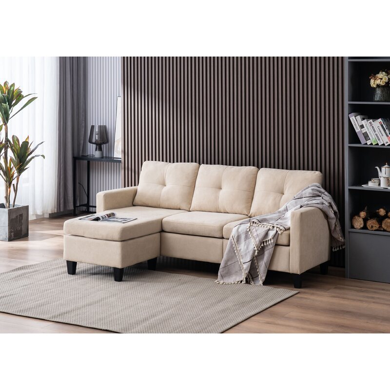Almendarez 77′′ Wide Reversible Modular Sofa & Chaise With Ottoman - Online Shop