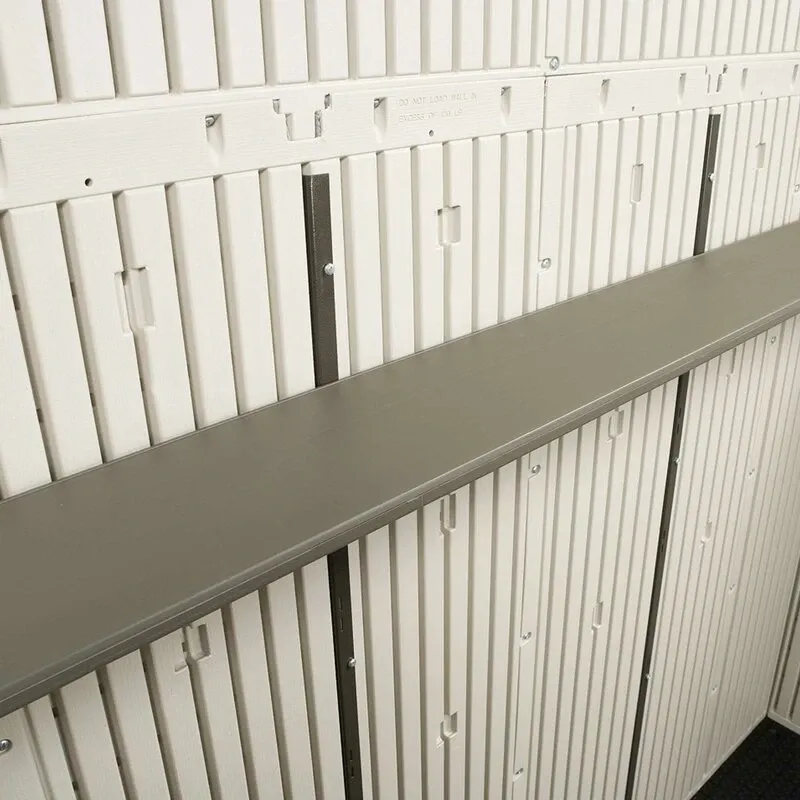 Double entry 15' wide x 8' deep plastic storage shed - Online Shop