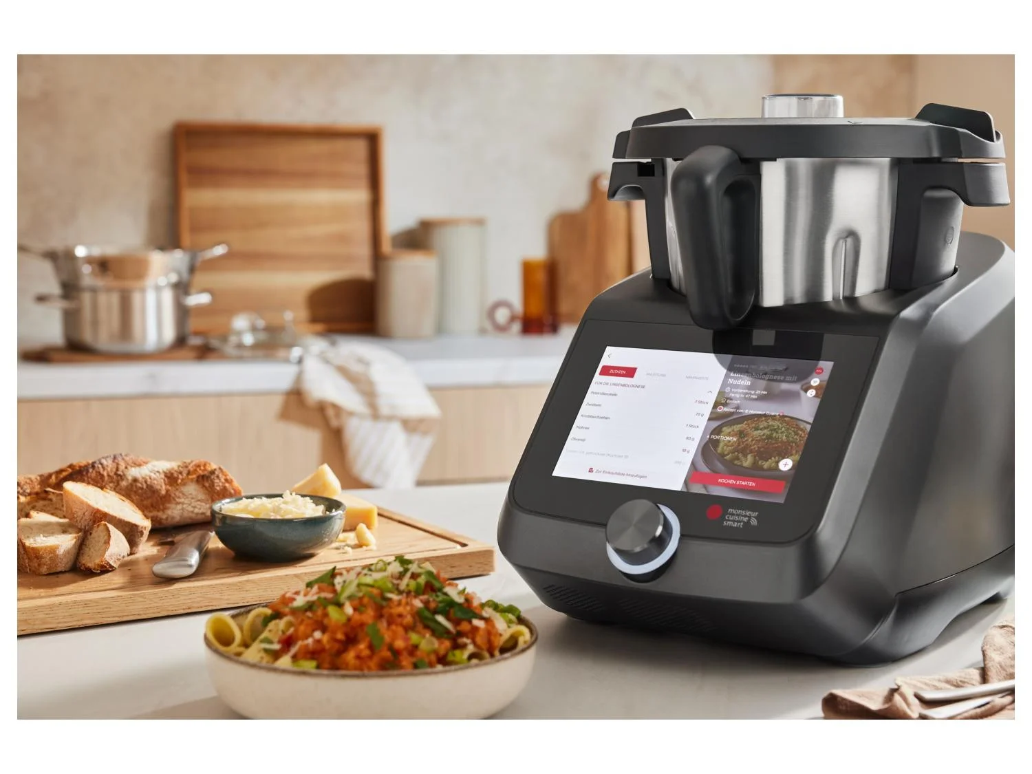 SILVERCREST® KITCHEN TOOLS Monsieur Cuisine Smart SKMS 1200 C1, Anthracite Mat - Online Shop