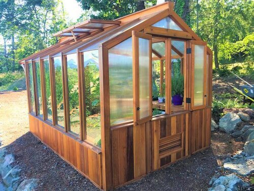 Western Red Cedar 8'x 12' Meridian Greenhouse - Online Shop