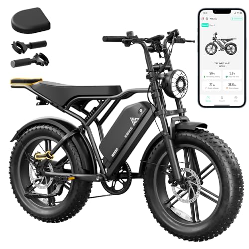 TST Electric Bike for Adults, 1500W Peak Brushless Motor 28 MPH 60 Miles/110 Miles Fat Tire E Bike with 48V 15Ah/ 25Ah Removable Battery 20 Electric Dirt Bike Hydraulic Suspension and 7-Speed - Online Shop