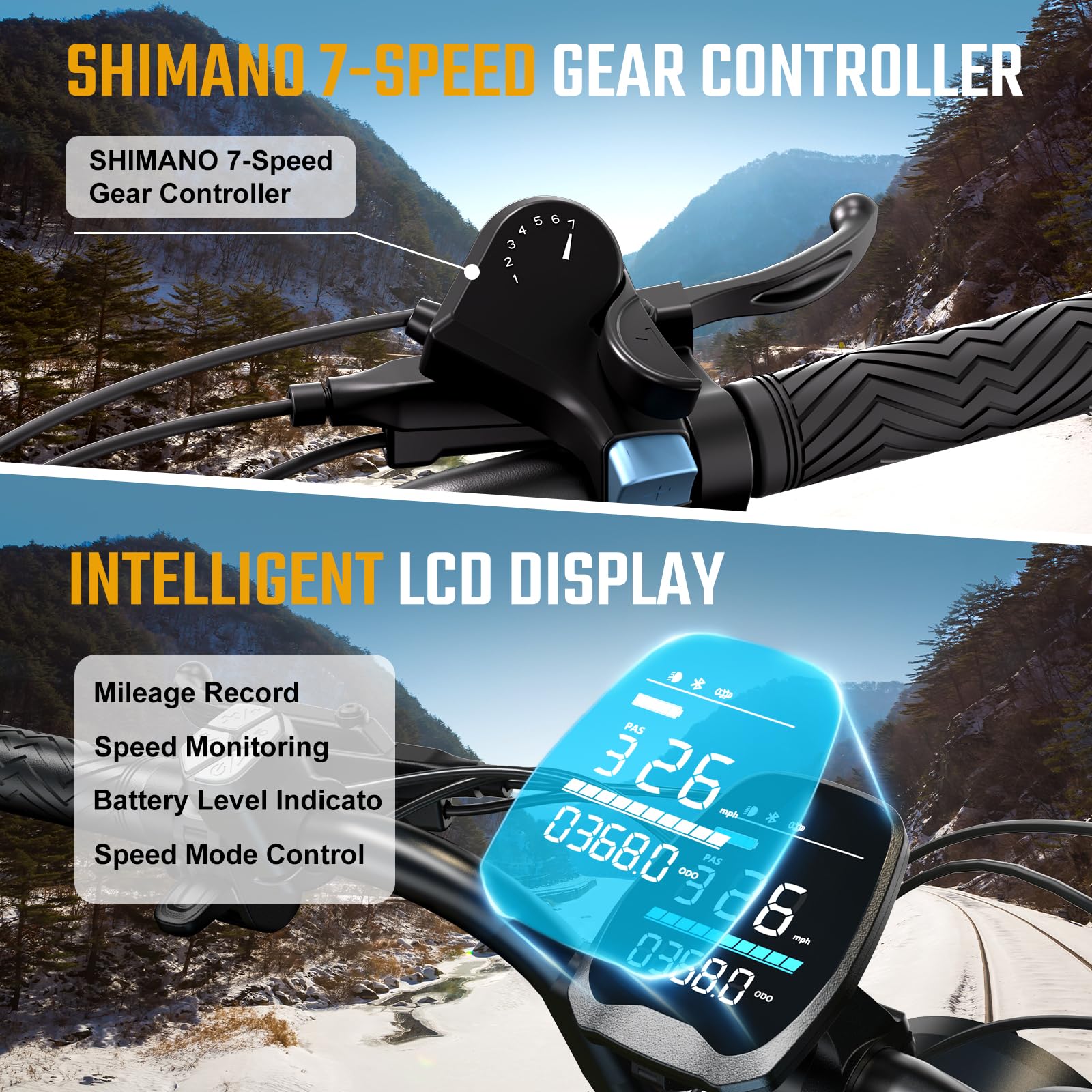 TST Electric Bike for Adults, 1500W Peak Brushless Motor 28 MPH 60 Miles/110 Miles Fat Tire E Bike with 48V 15Ah/ 25Ah Removable Battery 20 Electric Dirt Bike Hydraulic Suspension and 7-Speed - Online Shop