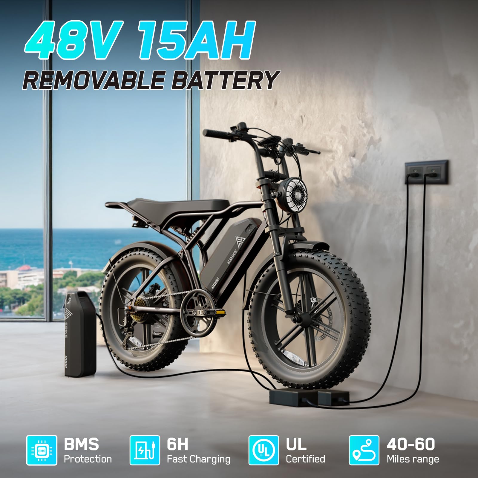 TST Electric Bike for Adults, 1500W Peak Brushless Motor 28 MPH 60 Miles/110 Miles Fat Tire E Bike with 48V 15Ah/ 25Ah Removable Battery 20 Electric Dirt Bike Hydraulic Suspension and 7-Speed - Online Shop